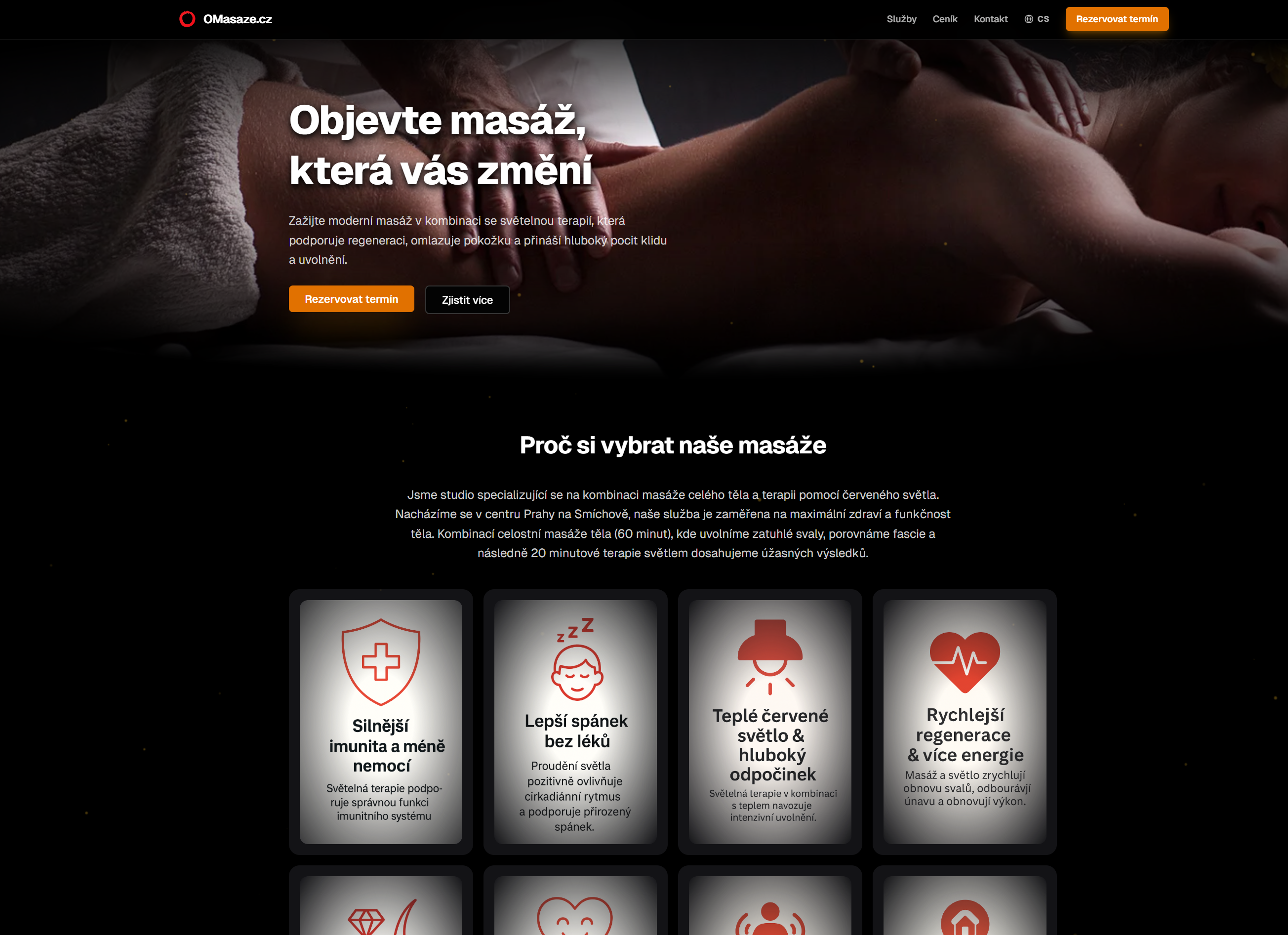 OMasaze.cz Massage Booking Platform